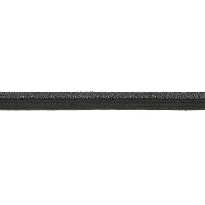 Passepoil tressé Lurex 10 mm Noir x1m