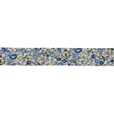 Biais Liberty of London 20 mm Eloise bleu et vert x1m