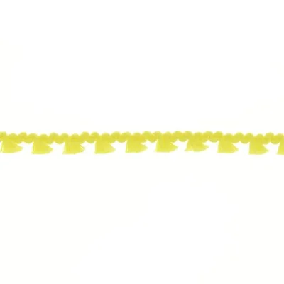 Galon pompon mini floches 8 mm Jaune x1m