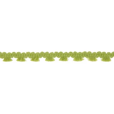 Galon pompon mini floches 8 mm Vert x1m