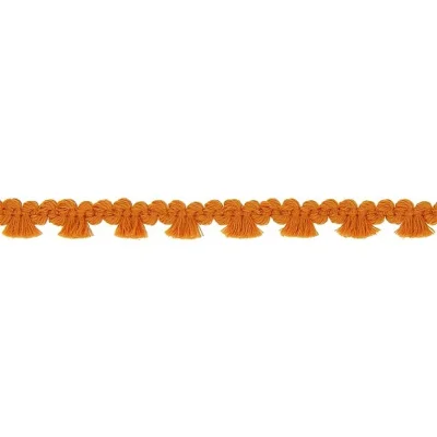 Galon pompon mini floches 8 mm Orange x1m