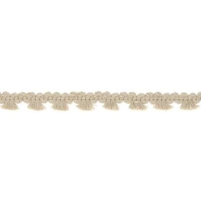Galon pompon mini floches 8 mm Naturel x1m