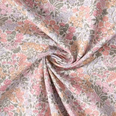 Tissu Liberty of London Library Edit II Rose pastel sur fond Blanc - Par 10 cm