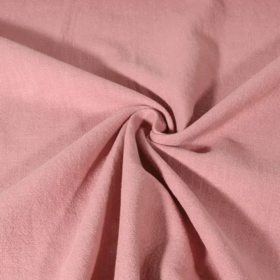Tissu 100% Lin uni Vieux rose - Par 10 cm