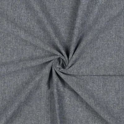 Tissu Coton fil teint Louis sur fond Bleu marine - Par 10 cm