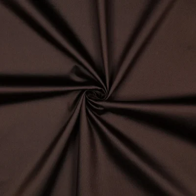 Tissu Satin de Coton uni Marron chocolat - Par 10 cm