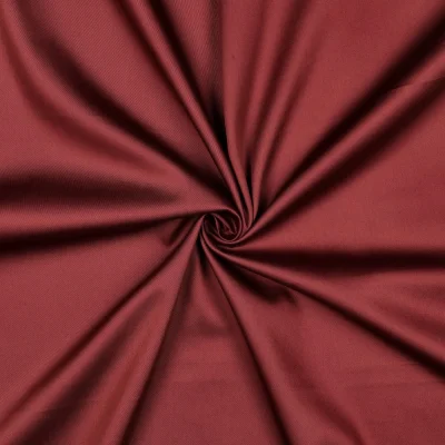 Tissu Satin de Coton uni Bordeaux - Par 10 cm