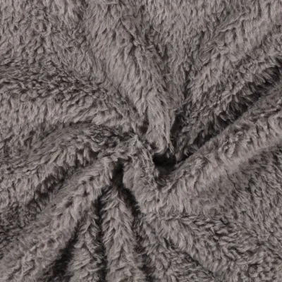 Tissu Fausse fourrure Emma Gris anthracite - Par 10 cm
