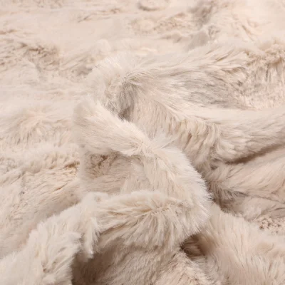 Tissu Fausse fourrure Lincia Ecru - Par 10 cm