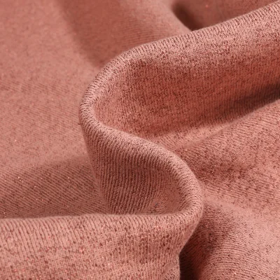 Tissu Sweat Paillettes Rose clair - Par 10 cm