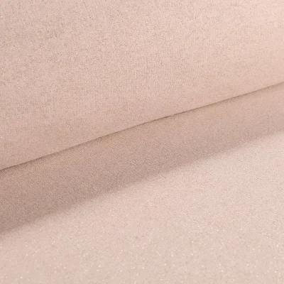 Tissu Sweat Paillettes dorées sur fond Nude - Par 10 cm