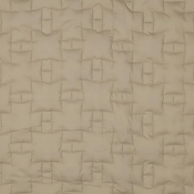 Tissu Doudoune croix imbriquées Aria sur fond Beige - Par 10 cm