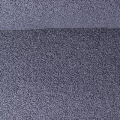 Tissu Fausse fourrure Bouclette Tara uni Bleu ardoise - Par 10 cm