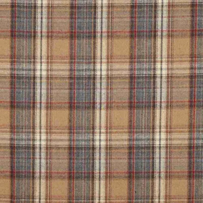 Coupon Tissus Tartan Ecossais Macleod touché laine léger Marron clair - Coupon de 20 cm