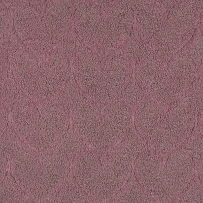 Tissu Fausse fourrure Mouton cœurs Miléna uni Parme - Par 10 cm
