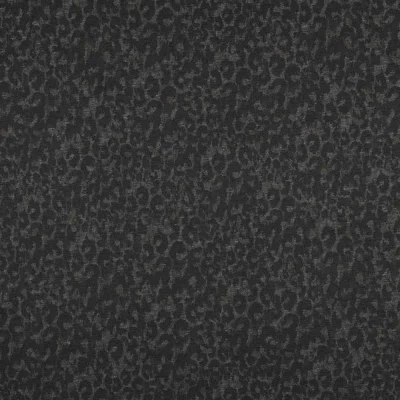 Tissu Jersey Milano Donatella léopard sur fond Gris anthracite profond - Par 10 cm