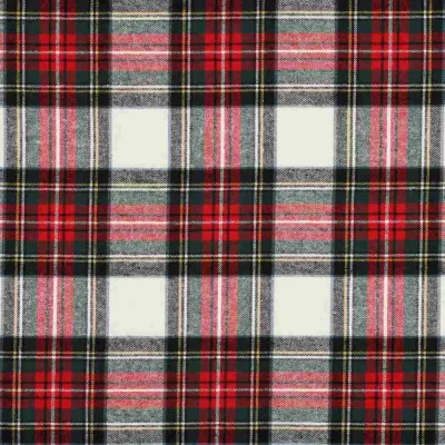 Tissu Tartan Ecossais Inverness touché laine léger Rouge - Par 10 cm