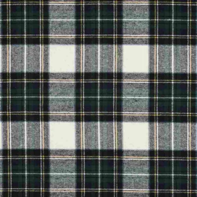Tissu Tartan Ecossais Inverness touché laine léger Noir - Par 10 cm
