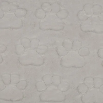 Tissu Fausse fourrure Misha patoune uni Blanc - Par 10 cm