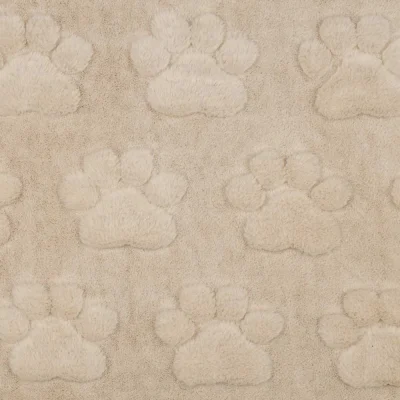 Tissu Fausse fourrure Misha patoune uni Beige - Par 10 cm