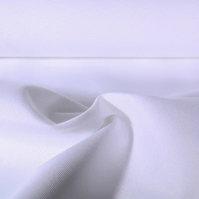 Tissu Piqué Polyester Imperméable uni Blanc - Par 10 cm
