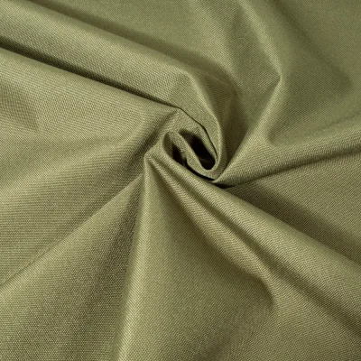 Tissu Piqué Polyester Imperméable uni Vert kaki clair - Par 10 cm