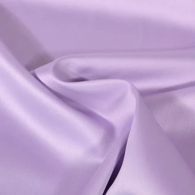 Tissu Satin de Coton uni Lilas - Par 10 cm