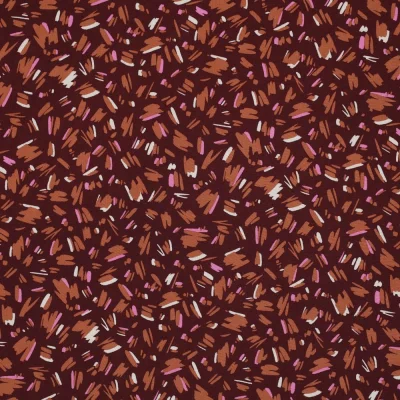 Tissu Viscose légère Afonso sur fond Pourpre - Par 10 cm