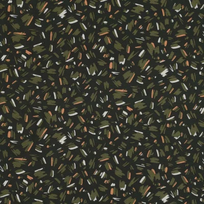 Tissu Viscose Milou sur fond Vert foncé - Par 10 cm
