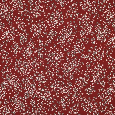 Tissu Viscose Twill extensible Christina sur fond Terre de Sienne - Par 10 cm