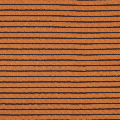 Tissu Sweat léger matelassé Arie sur fond Jaune moutarde - Par 10 cm