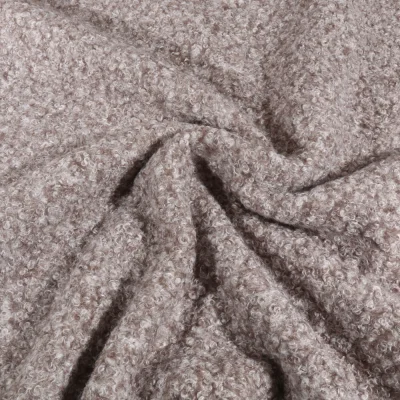 Tissu Bouclettes uni Gris chiné - Par 10 cm