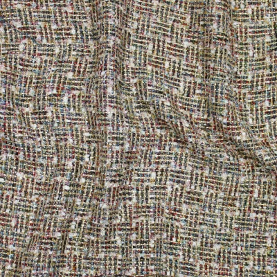 Tissu Tweed Billie sur fond Blanc - Par 10 cm
