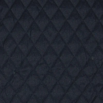 Tissu Matelassé réversible effet velours tout doux Noir chiné - Par 10 cm