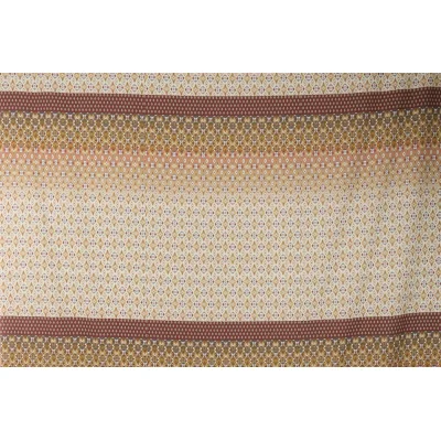 Tissu Panneau Satin Gianni Tessuti 70x145cm Losa sur fond Ecru