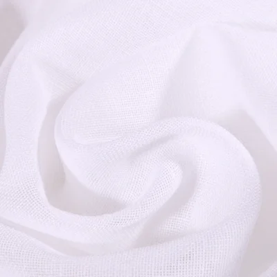 Tissu Voilage grande largeur uni Blanc - Par 10 cm