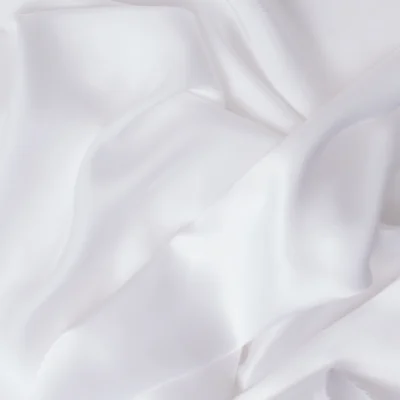 Tissu Soie uni Blanc - Par 10 cm