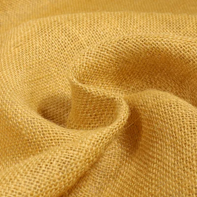 Toile de Jute uni Ocre - Par 10 cm