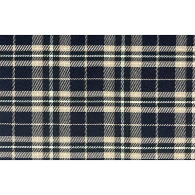 Tissu Tartan Ecossais Mattia sur fond Bleu marine - Par 10 cm