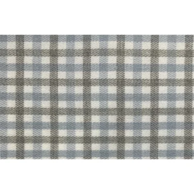 Tissu Tartan Ecossais Andrea sur fond Bleu ancien - Par 10 cm