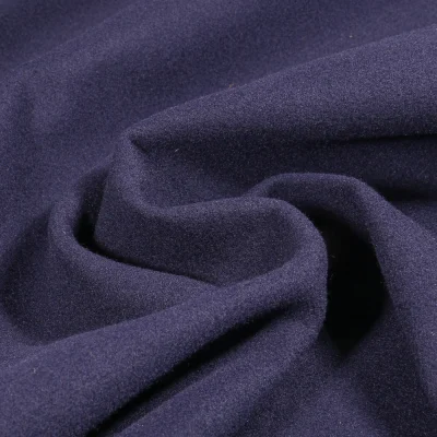 Tissu Drap de manteau uni Bleu marine - Par 10 cm