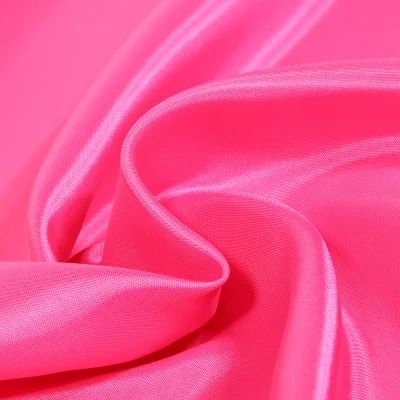 Tissu Doublure Pongé uni Rose bonbon - Par 10 cm