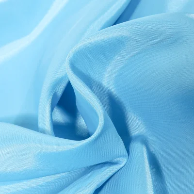 Tissu Doublure Pongé uni Bleu turquoise - Par 10 cm