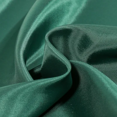 Tissu Doublure Pongé uni Vert sapin - Par 10 cm