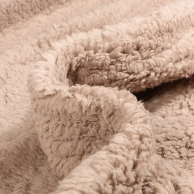  Tissu Fausse fourrure Doudou réversible uni Beige - Par 10 cm