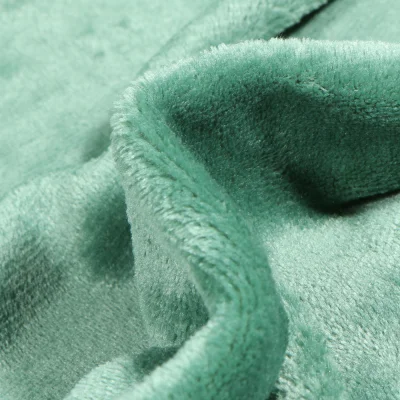 Tissu Doudou uni  Vert - Par 10 cm