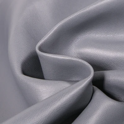 Tissu Simili cuir souple et épais uni Roma Gris - Par 10 cm