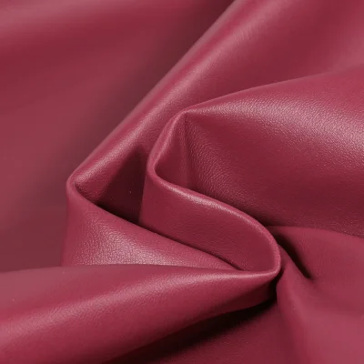 Tissu Simili cuir souple et épais uni Roma Bordeaux - Par 10 cm