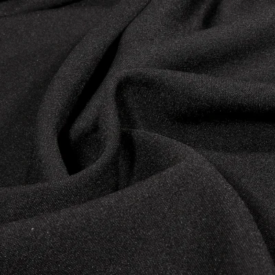 Tissu Burlington uni Noir - Par 10 cm
