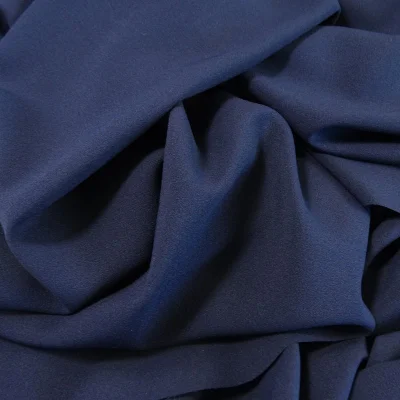 Coupon Tissu Crêpe Georgette Bleu marine x10cm - Coupon de 40 cm